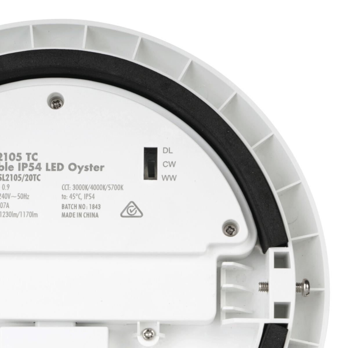 LED OYSTER DISC 30W CTC 400MM O/D WHITE